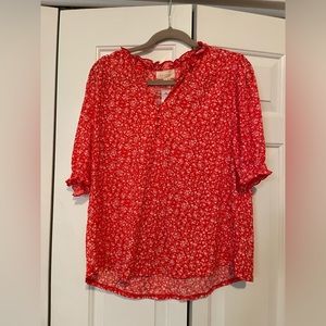Melloday Red Blouse